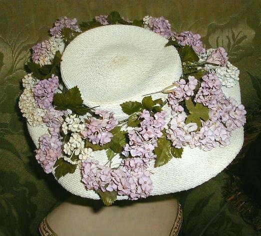 mid 1950s wavy brim Easter style hat   - Courtesy of rue_de_la_paix