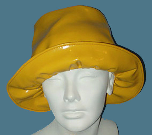 1960s Sou'Wester inspired vinyl hat - Courtesy of thespectrum