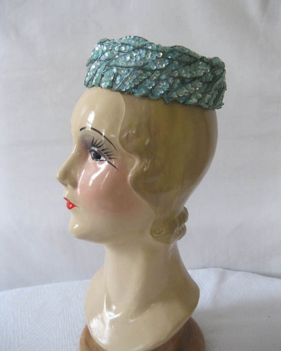 1960s sequin pillbox hat - Courtesy of ladyscarletts