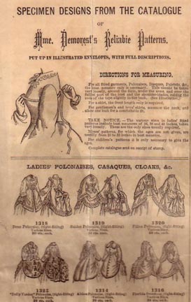 Published in 1872 to promote the inventor of the paper pattern Mrs. W. Jennings Demorest