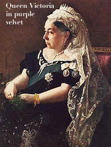 Queen Victoria in purple velvet