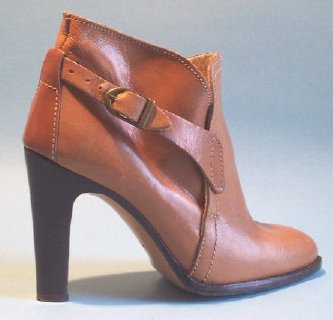 South American made Brown leather ankle boot c. 1979