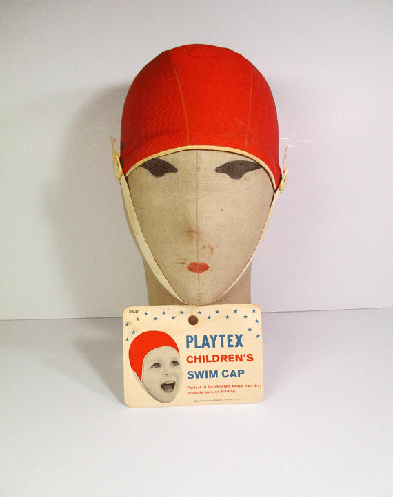 a 1960s Playtex child's bathing cap - Courtesy of UrbanRenewalDesigns on etsy