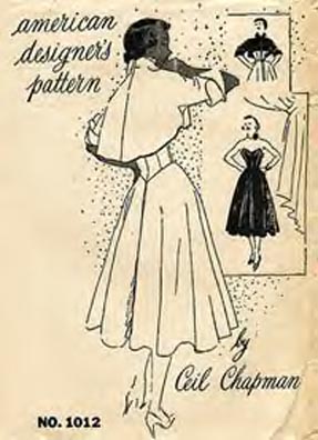 American Designers Pattern: Ceil Chapman Courtesy of 1950s pinup