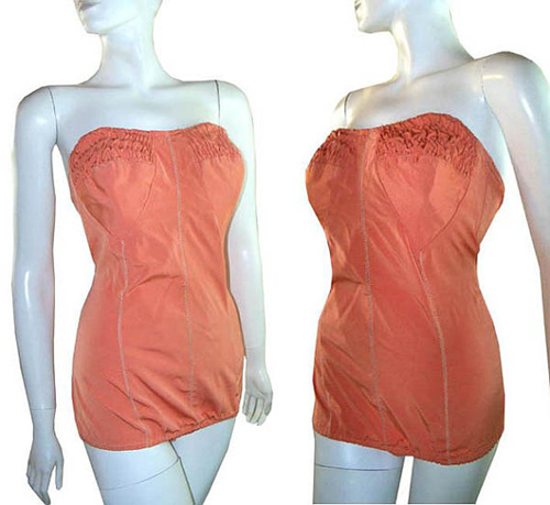 a 1950s strapless swimsuit - Courtesy of pinkyagogo