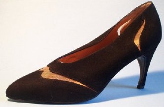 French black suede and net pump, Maude Frizon c.1995
