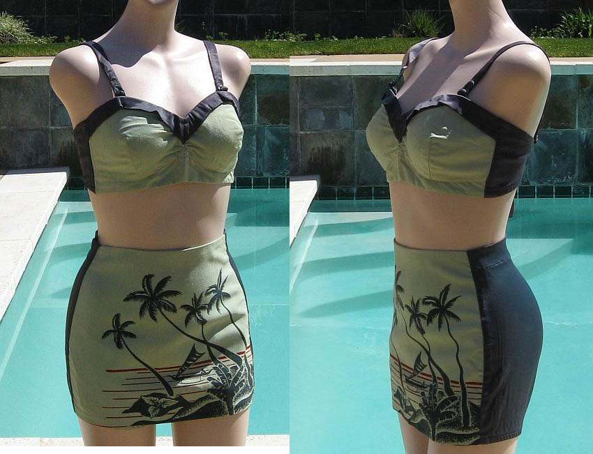 a 1940s two piece Catalina swimsuit - Courtesy of glamoursurf
