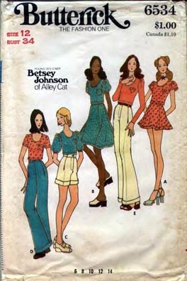 Butterick: Betsey Johnson design Typical of Butterick’s Young Designer series.