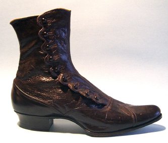 Canadian Black leather button boot c. 1900