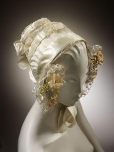 1840s wedding bonnet