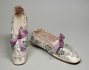 wedding trousseau slippers, 1849