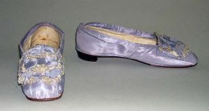 lavender wedding slippers, 1860