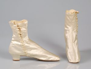 satin wedding boots, 1873