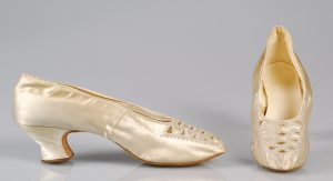 1875 satin wedding slippers
