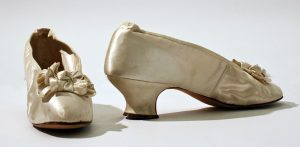 1880 satin wedding slippers
