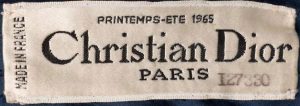 Christian Dior label