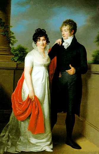 1806 painting by Groeger of a bride & groom