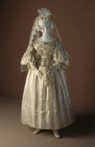 circa 1830 wedding dress, American