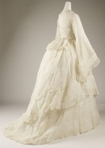 back of wedding dress, 1873