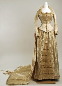 1875 satin wedding dress