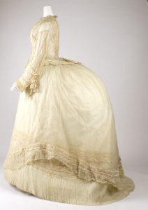 1875 wedding dress, back
