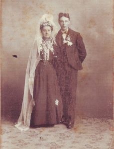 1878 photo of bride and groom