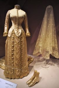 1880 wedding dress by Charles Worth