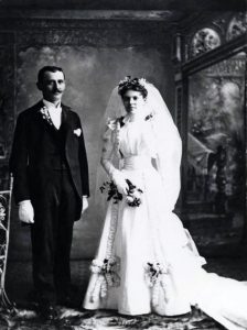 bride & groom, 1896
