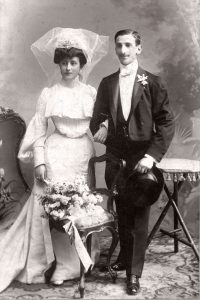 Hungarian bride & groom, 1900