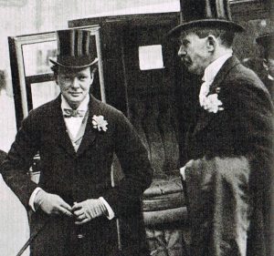 Winston Churchill as groom, 1908