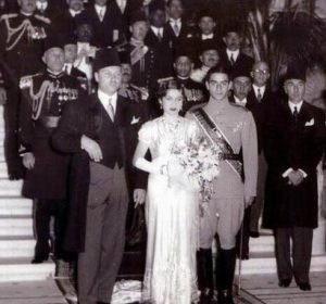 1939 bride & groom, Corwn Prince Reza, Princess Fawzia