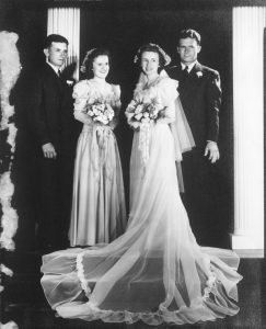 1944 Indiana wedding party