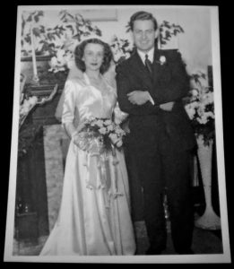 Virginia bride & groom, 1945