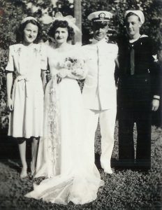 Iowa wedding party, 1945