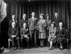 1946 Irish wedding party