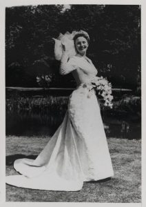 1957 Jacques Fath wedding dress