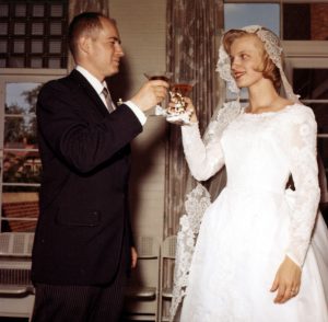 American bride & groom, 1965