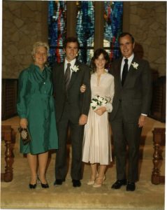 George W & Laura Bush wedding, 1977