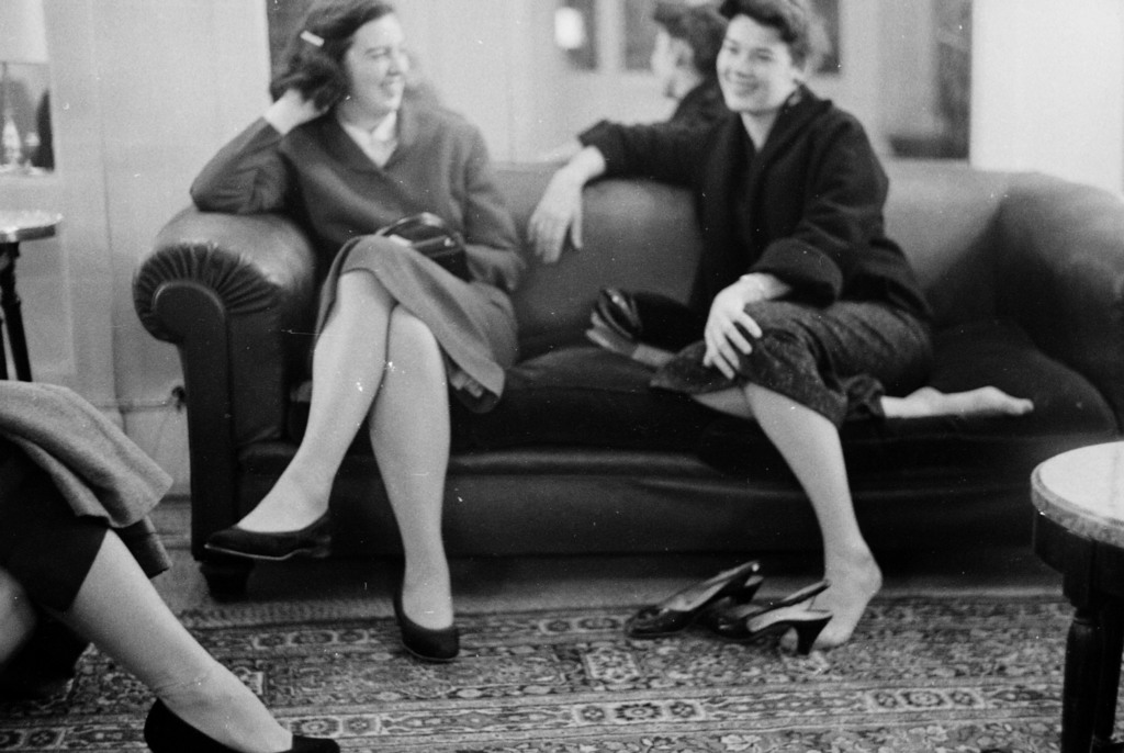 Vintage image of people in conversation